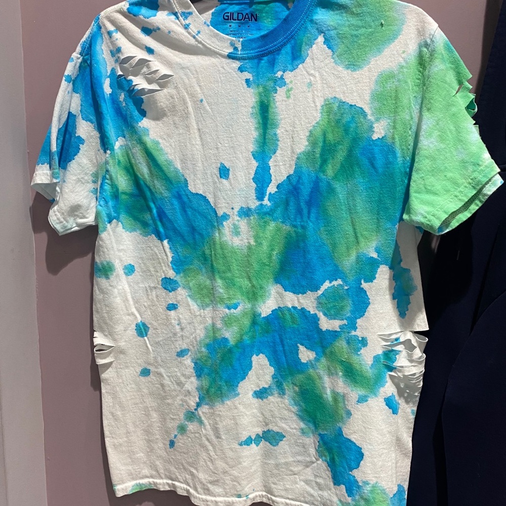 Custom dyed and cut t-shirt